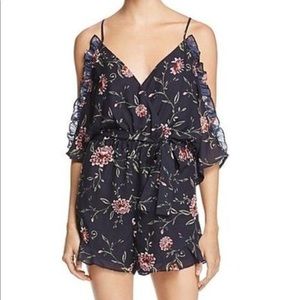Floral Cold Shoulder Romper